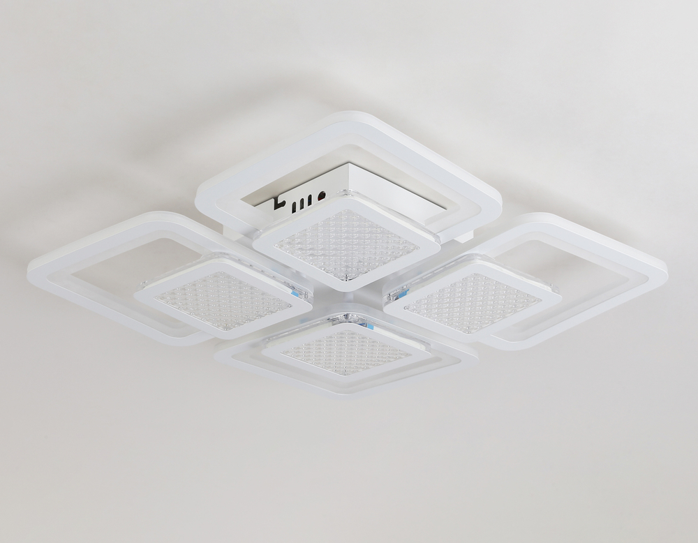 Светильник потолочный светодиодный с пультом FA4283/4+4 WH белый 100W 3000K+6400K/4200K/6400K+3000K 435*435*70 (ПДУ ИК)