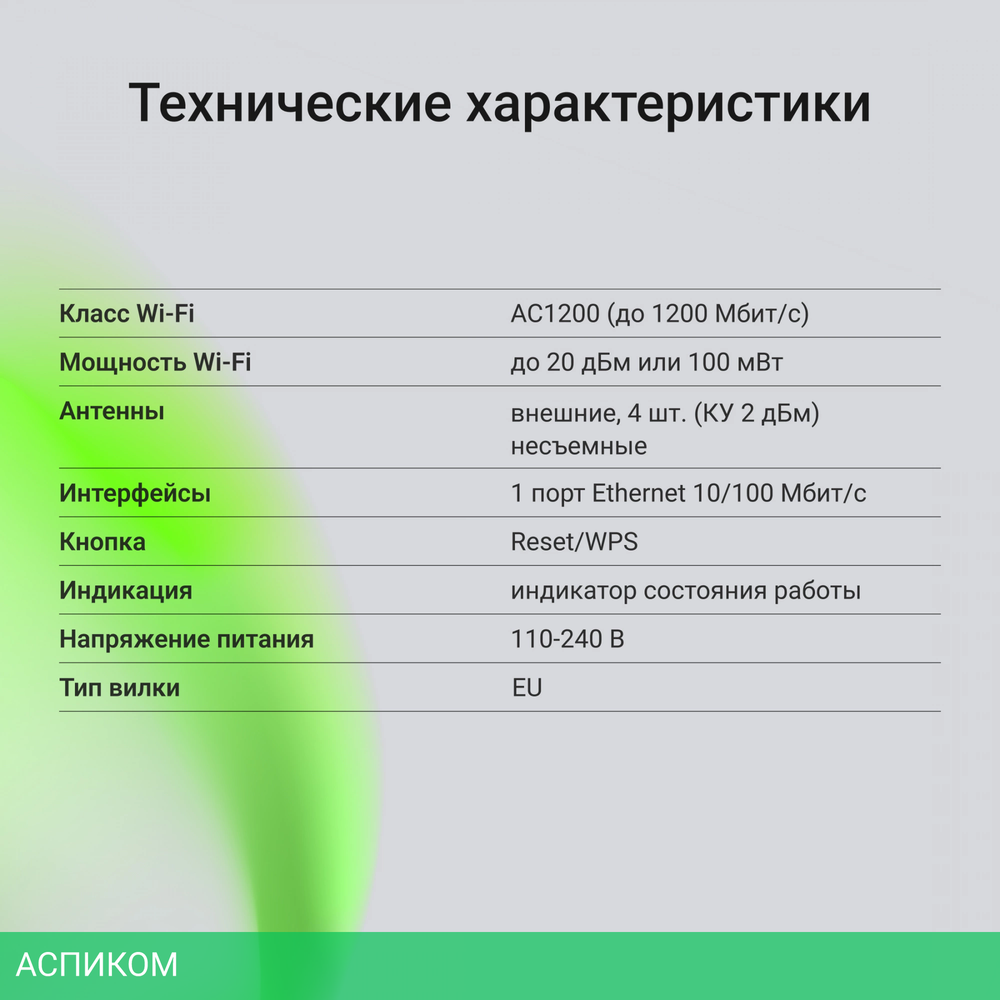 Усилитель Wi-Fi Digma D-WR400 белый