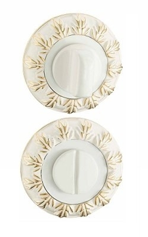 Накладки санузловые BK10WG (белый/золото)