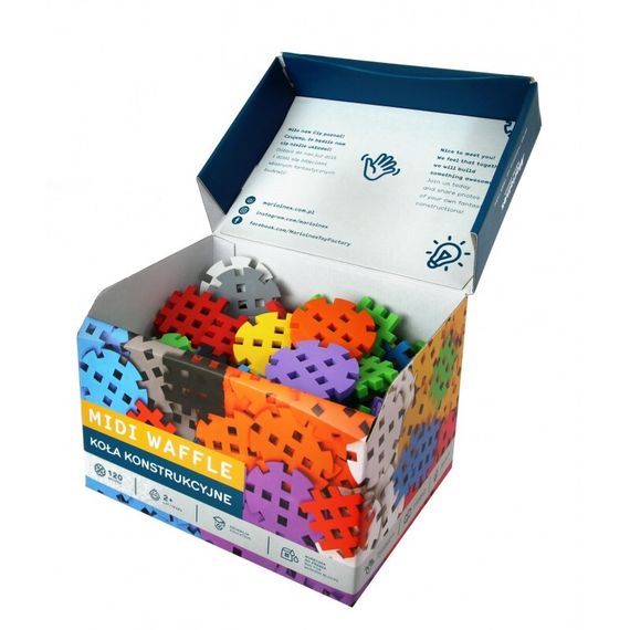 Midi Waffle Construction Wheels 120 Pcs.