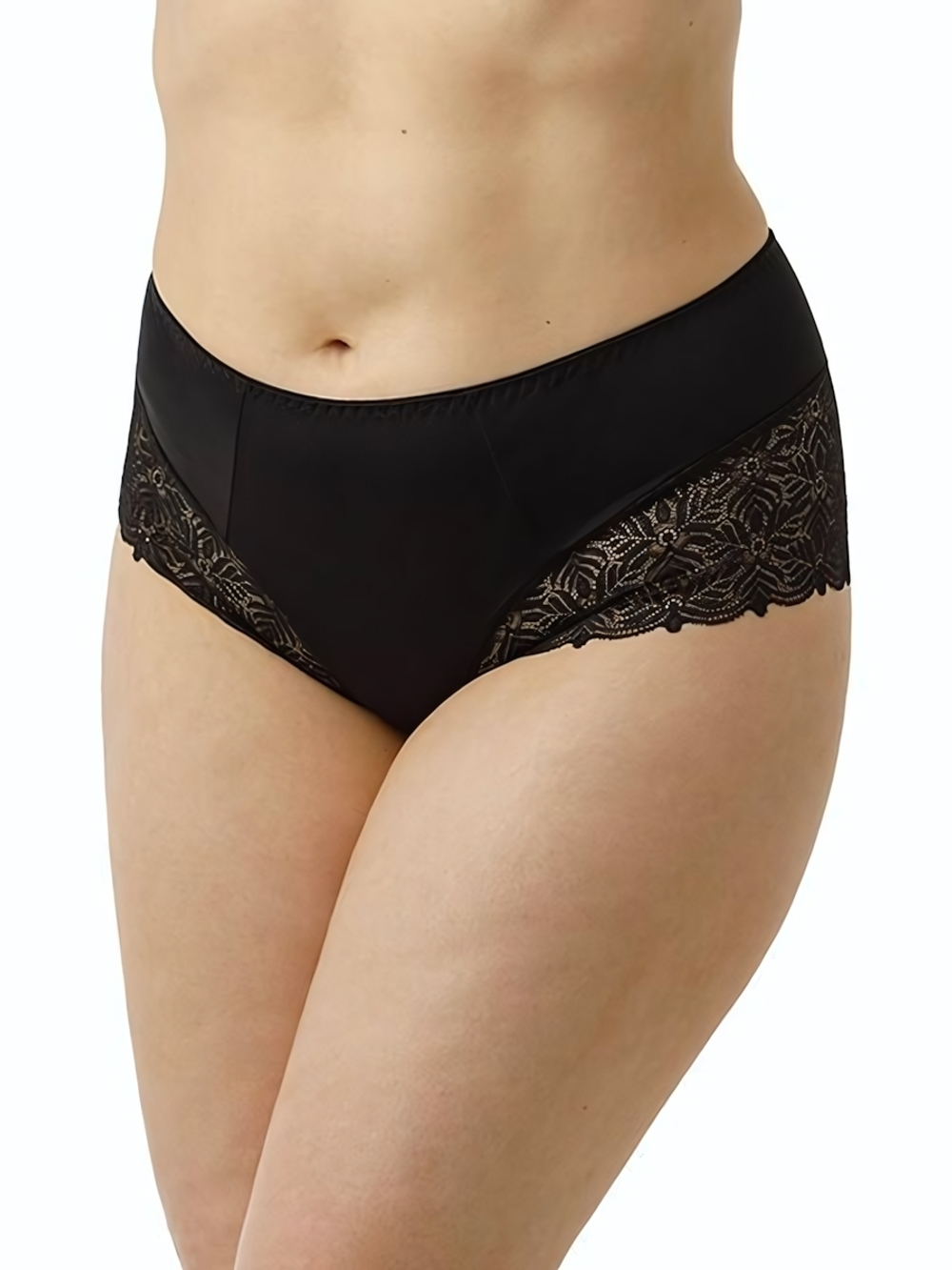 Трусики-слипы с высокой посадкой (Размер: 52) (Цвет: черный)