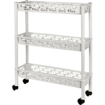 Этажерка Keeplex Light на колесиках трехсекционная прямоугольная длинная 58х69см белое