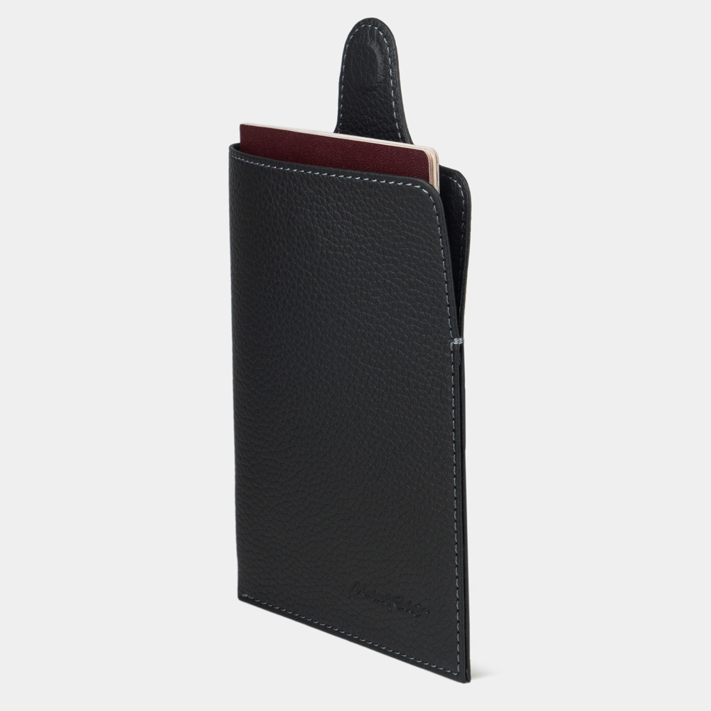 Обложка кожаная для паспорта Londre Easy  черного цвета