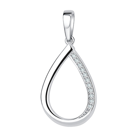 Подвеска из серебра с фианитами