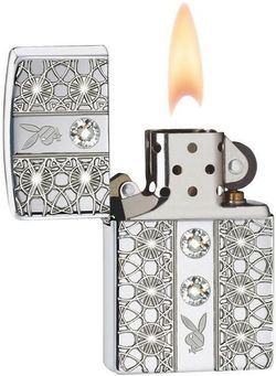 Зажигалка ZIPPO Playboy Brushed Chrome
