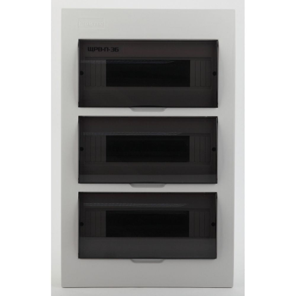 Корпус пластиковый встраиваемый ЭРА SIMPLE ЩРВ-П-36 IP41 прозрачная крышка белый | Корпуса пластиковые