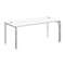 Onix Direct Lux Стол руководителя П-обр. м/к M-O.MP-SRR-5.8 Белый Бриллиант/Нержавеющая Сталь/Хром 1