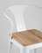Стул TOLIX ARM WOOD с подлокотниками белый