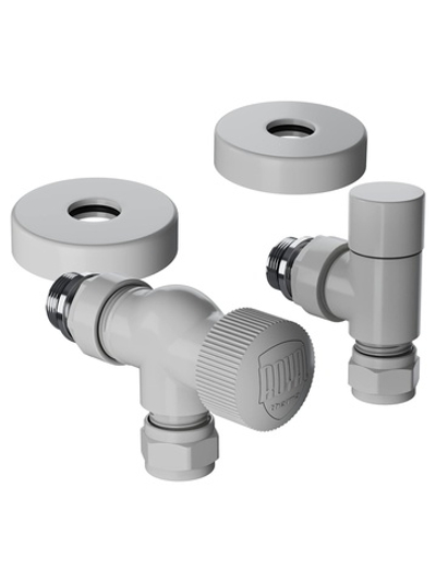 Набор термостатический осевой Royal Thermo Design Pro 15мм М30х1,5 (Белый)