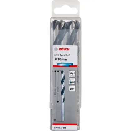 Сверло из быстрорежущей стали HSS PointTeQ 10 мм BOSCH 2608577268