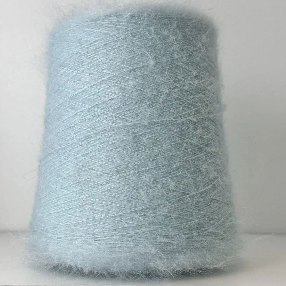 QUEBEC - LANIFICIO dell' OLIVO; 35% кидмохер, 35% альпака superfine, 30% п/а; 1000м/100гр; col.507, цвет: бирюзово-голубой