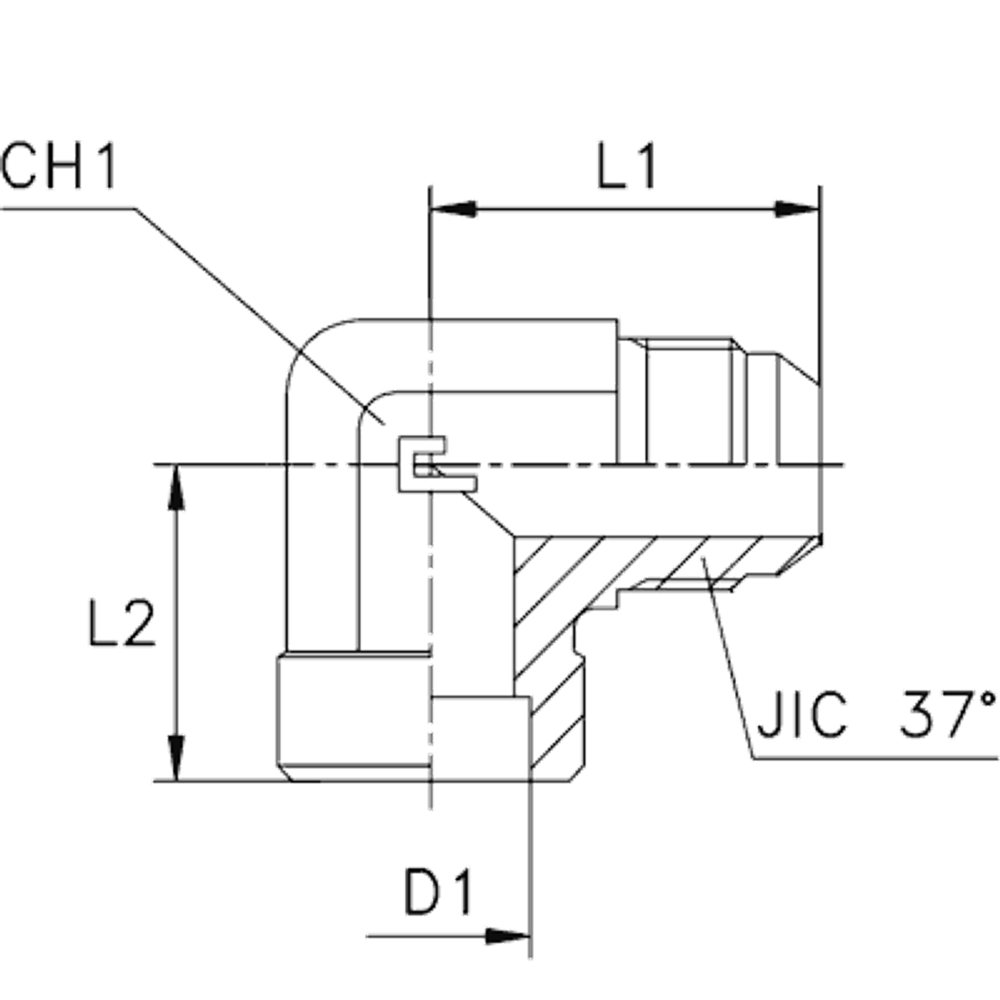 Соединение WS90 JIC 3/4"