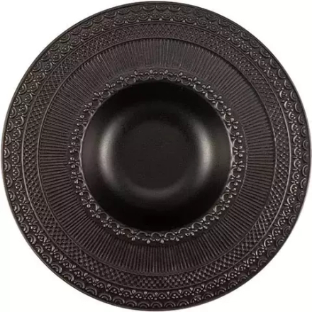 Тарелка для пасты «Скалистос» керамика 200мл D=23,H=4см черный
