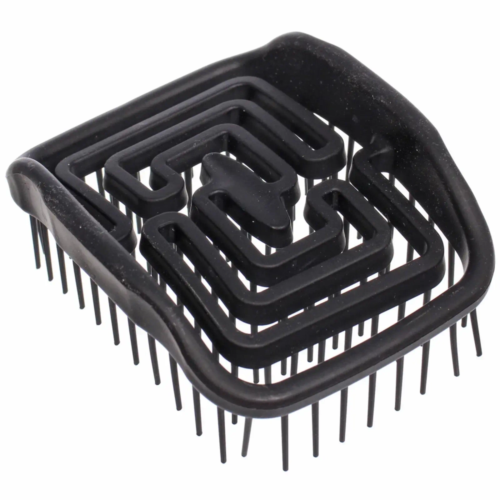 Расческа массажная компактная «Сosmo style», цвет чёрный, 9*8,см , в пластиковой коробке