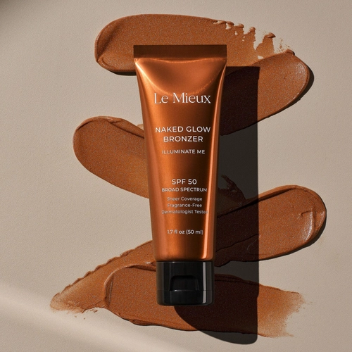 Гелевый бронзатор для лица с пептидами SPF50 | Le Mieux Naked Glow Bronzer tube, 50 мл