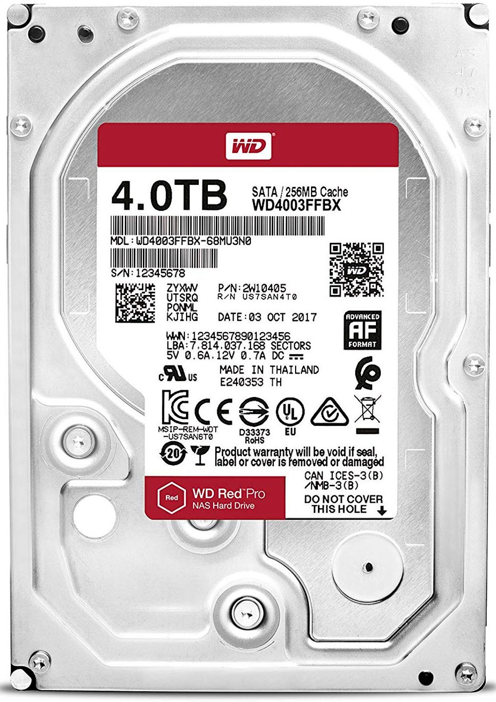 Жесткий диск 4TB SATA 6Gb/s Western Digital WD4003FFBX