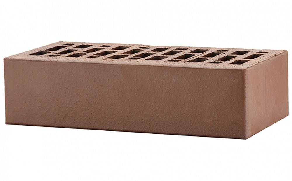 Кирпич ЛСР 1НФ Тёмно-коричневый, гладкий М-175, 250х120х65 - лицевой керамический пустотелый