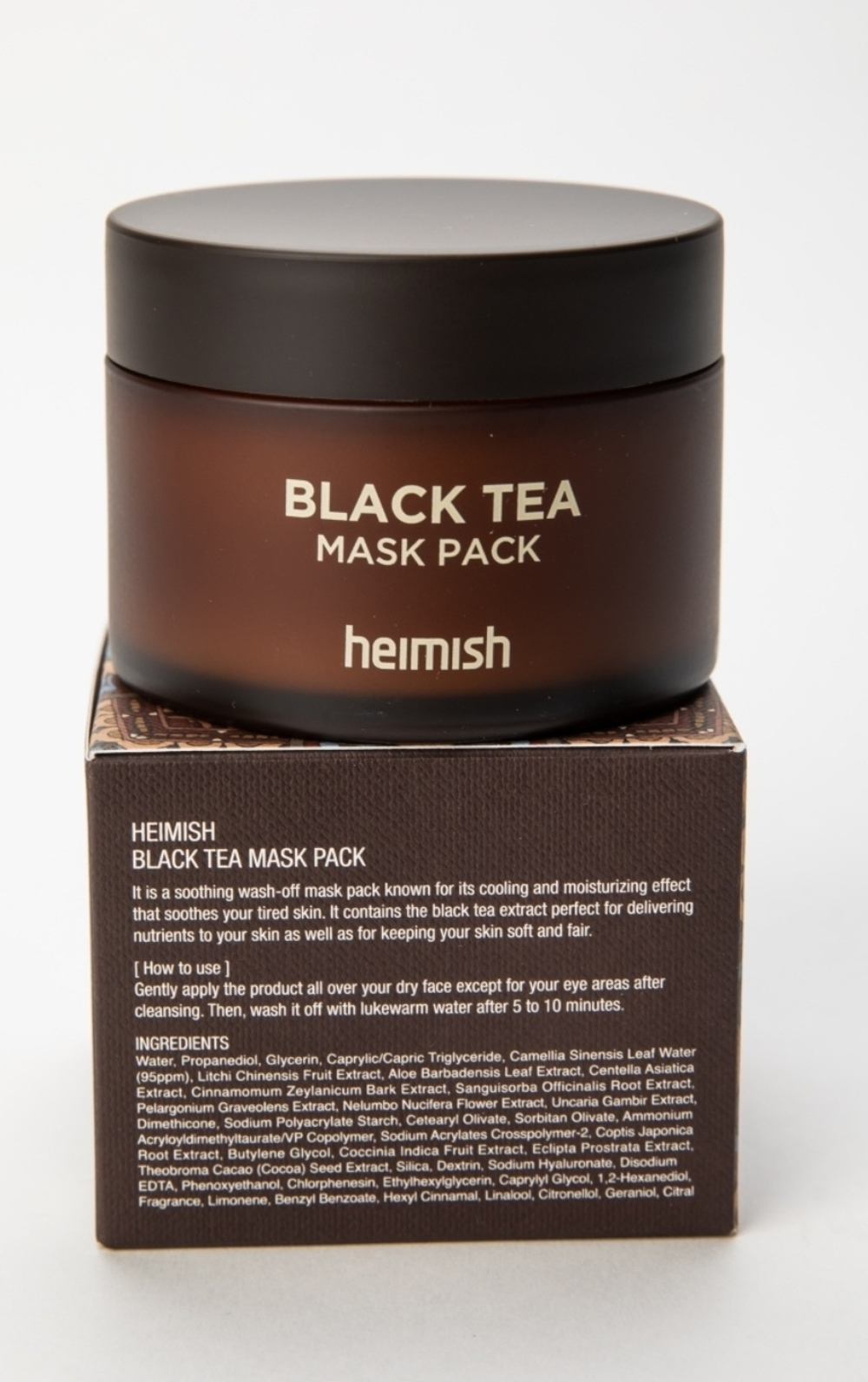 Антиоксидантная маска против отеков Heimish Black Tea Mask Pack