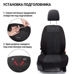 Чехлы сидений универсальные Autoprofi TT полиэстер-велюр чёрный/чёрный