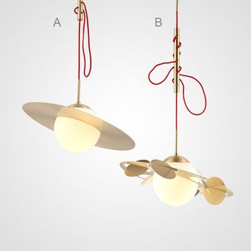 Стеклянный светильник подвес в стиле постмодерн SATURN 2