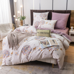 Комплект постельного белья Люкс Сатин 100% хлопок на резинке AR337