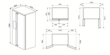 Холодильник Smeg SBS8004P