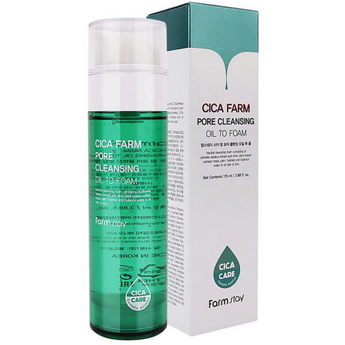 Гидрофильное масло-пенка FarmStay Cica Farm Pore Cleansing Oil To Foam, 115мл