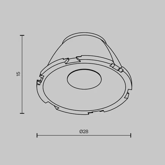 Линза для серии Раунд / Round 7 Вт 24° Technical lenscd28-24