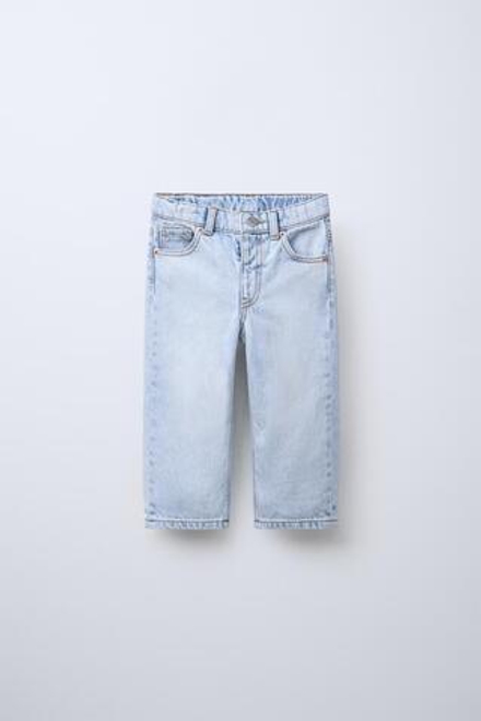 ZARA ДЖИНСЫ STRAIGHT-LEG, ГОЛУБОЙ