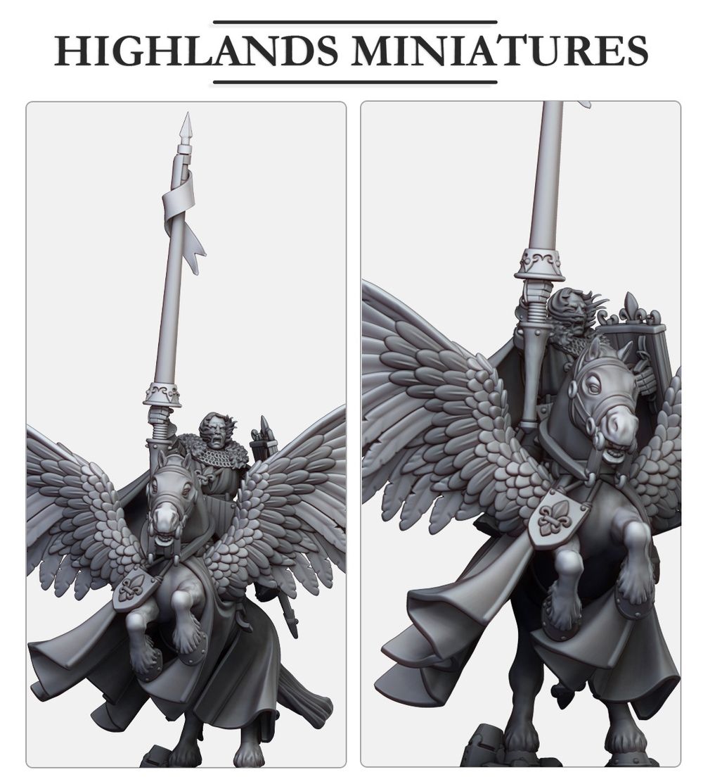 Bretonnian Sir Lancelot on Pegasus