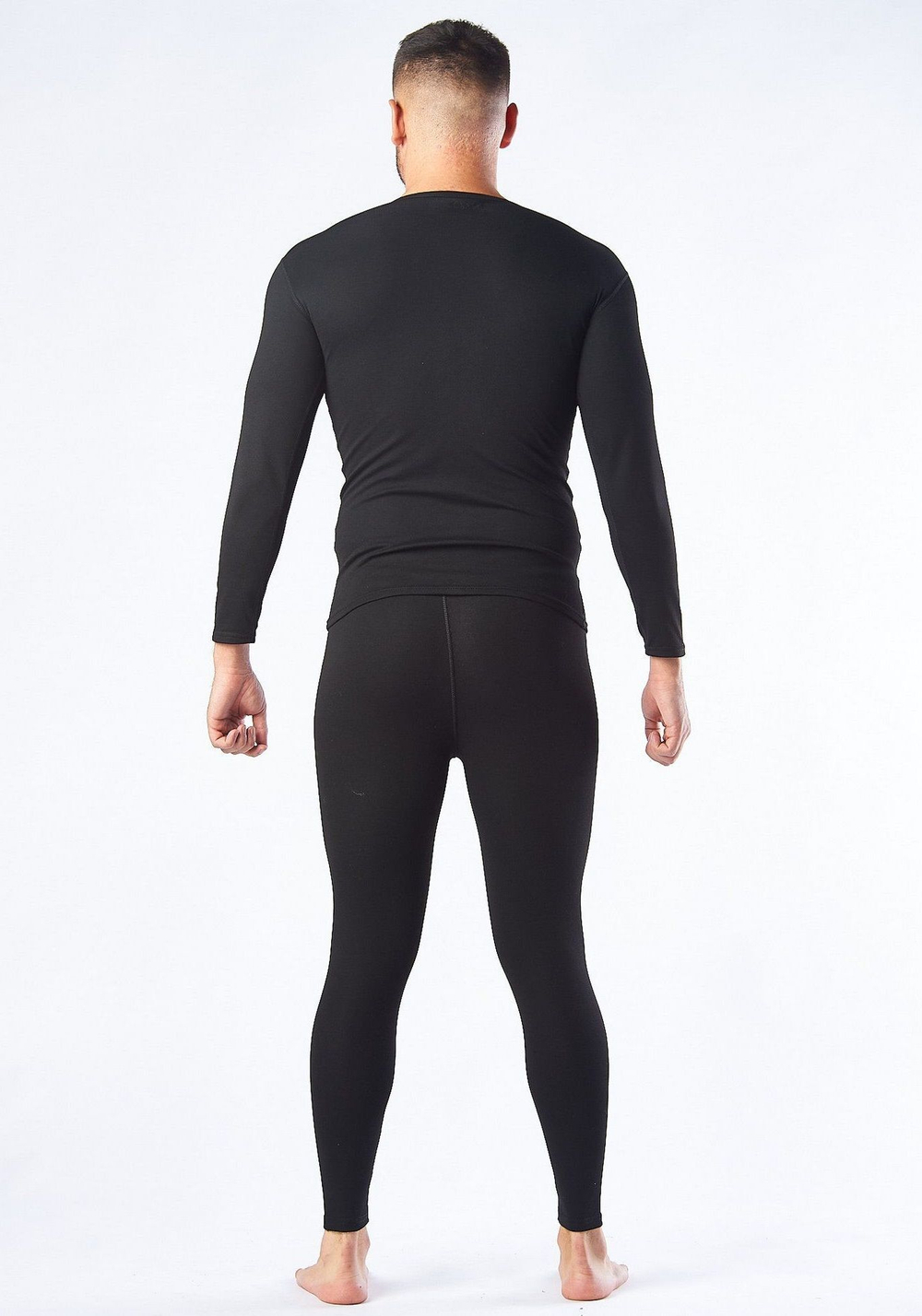 Чёрный комплект мужского термобелья (Размер: L) (Цвет: черный)