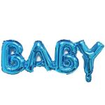 Гирлянда буквы надпись "BABY" синий 38'' / 81 см (воздух)