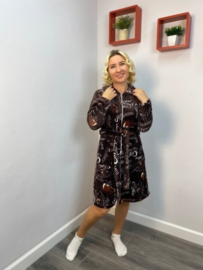 Халат женский "8126 В.Т" молния (Р 304)