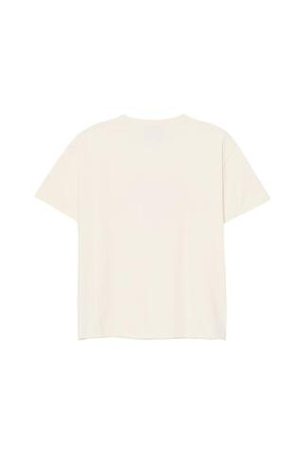 ZARA X BENITO ANTONIO ФУТБОЛКА С КРУГЛЫМ ВЫРЕЗОМ И КОРОТКИМИ РУКАВАМИ, ЦВЕТ СЛИВОЧНОГО МАСЛА