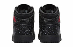 Кроссовки Jordan Air Jordan 1 Mid Black Rush Pink White Splatter (Женская размерная сетка)