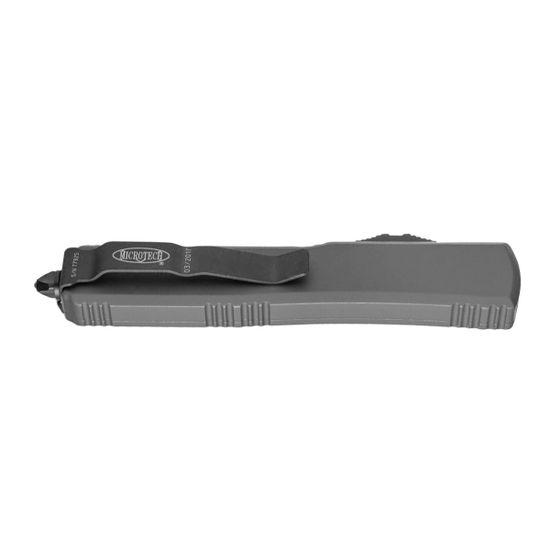 Автоматический нож Microtech Ultratech Satin 121-1GY c клинком из стали CTS-204P, рукоять алюминий