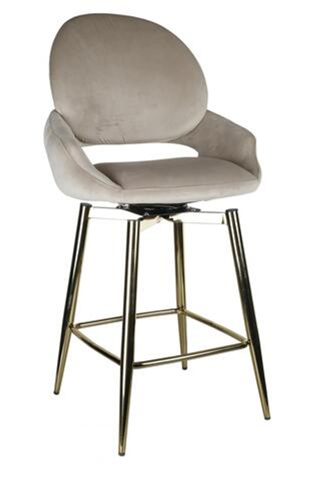 Стул барный Ist Casa Виола, 55х46х105 см, бежевый, золото