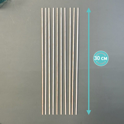 Дощечка палочки для моделирования Бальза 3мм* 3мм* 300 мм, толщина 3 мм (10 штук) /Бальса для моделирования