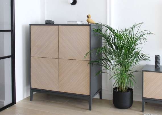 Шкаф Fjord 4 двери (темно-серый)