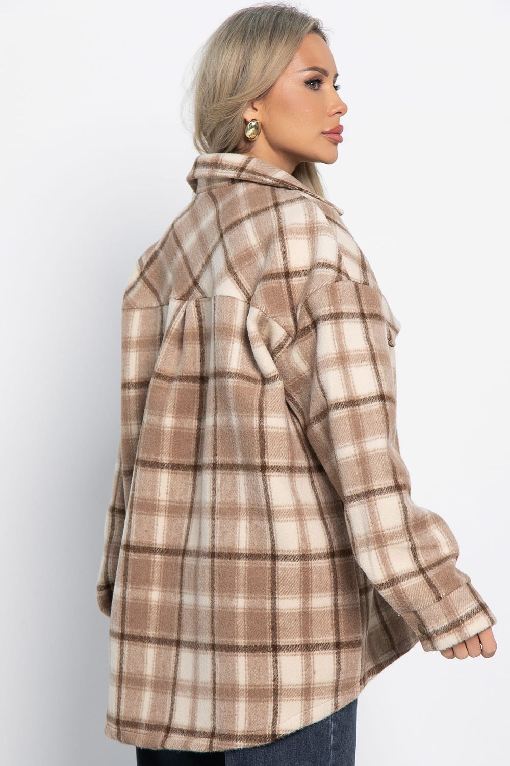 Пальто-рубашка Хармони (бежевая) Б15039-5М LT Collection