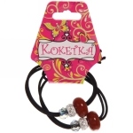 Резинки для волос 2шт «Кокетка - Style in details Шамбала с бусинкой», микс 5 цветов, d-5,5см