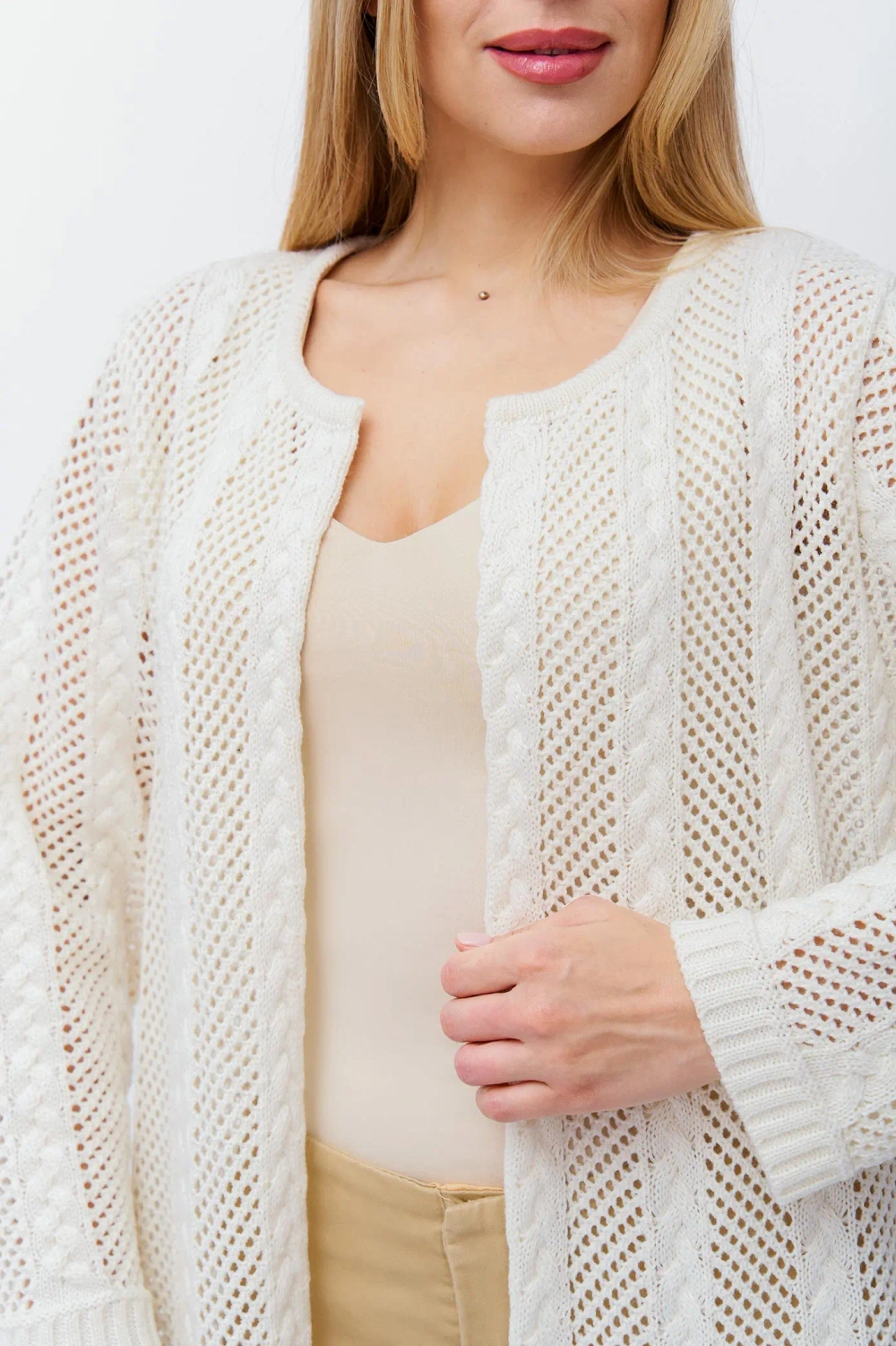 Кардиган 351801/молочный