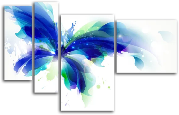 Модульная картина "Абстракция бабочки"