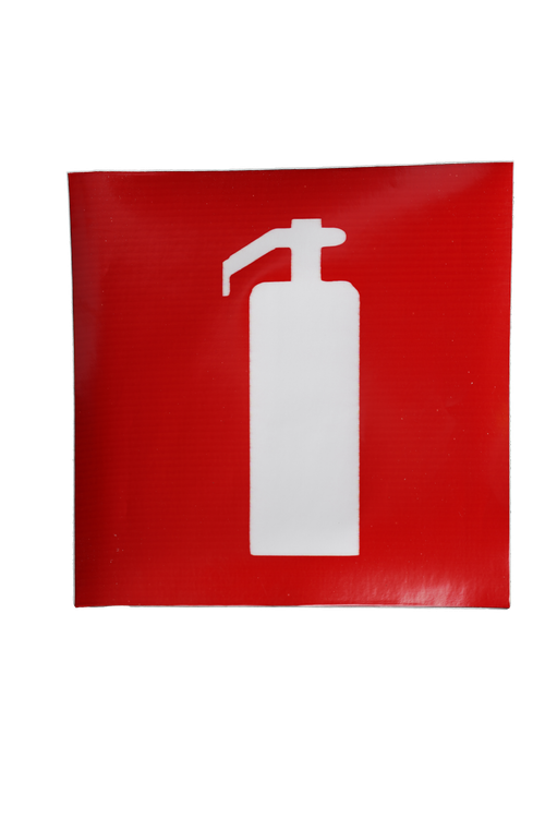 ТАБЛИЧКА ПВХ САМОКЛЕЙКА ОГНЕТУШИТЕЛЬ 200ММх200ММ