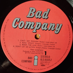 Винтажная виниловая пластинка LP Bad Company (Japan 1974) (Obi) Seagull ILS-80057
