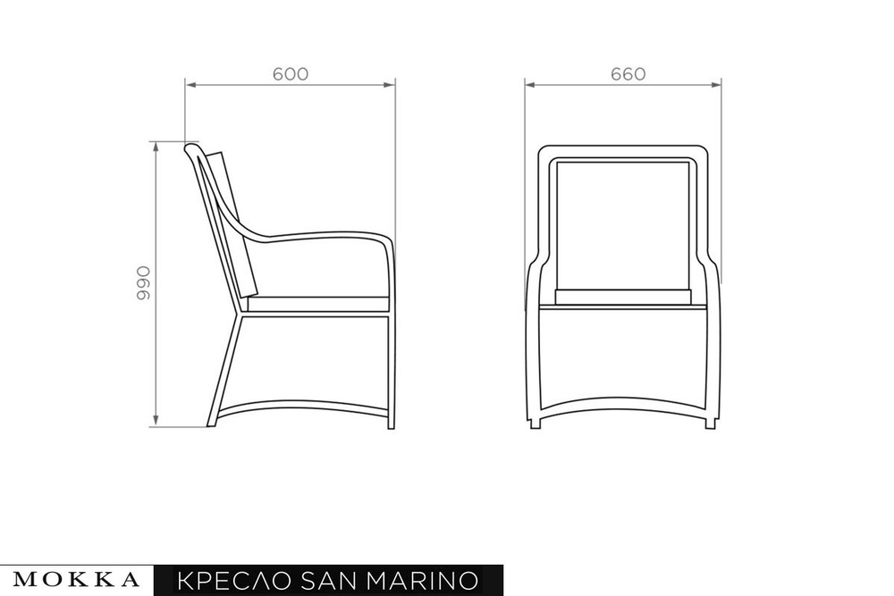Комплект мебели МОККА SAN MARINO (стол обеденный, 8 кресел), Бежевый