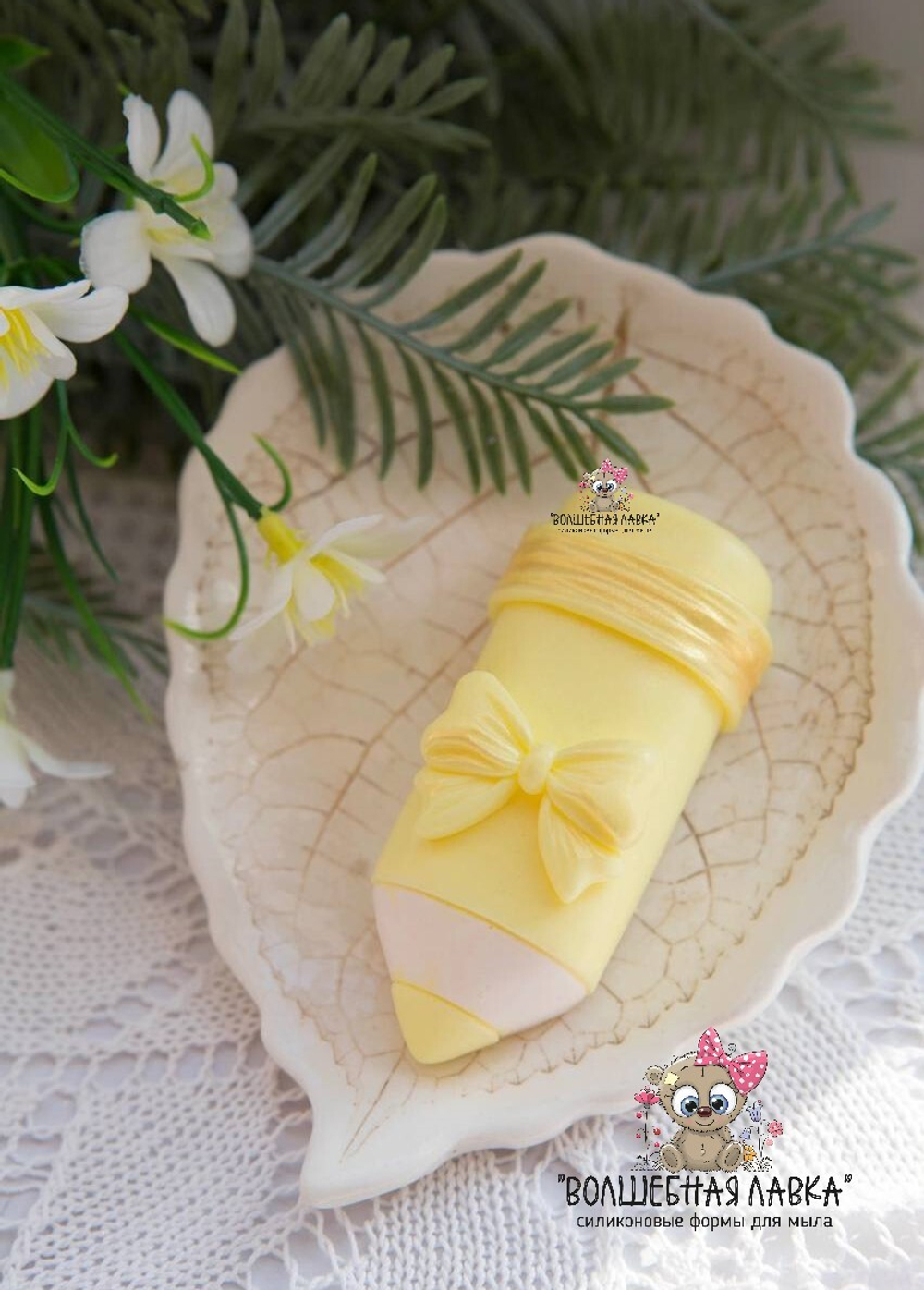 Силиконовая форма Карандаш с бантом