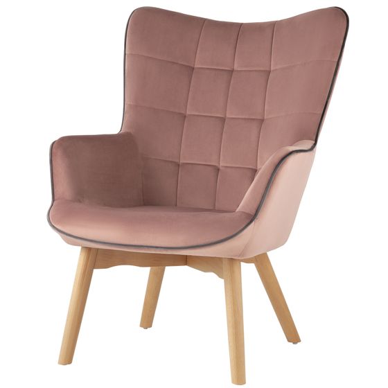 Кресло Mango пыльно-розовый велюр