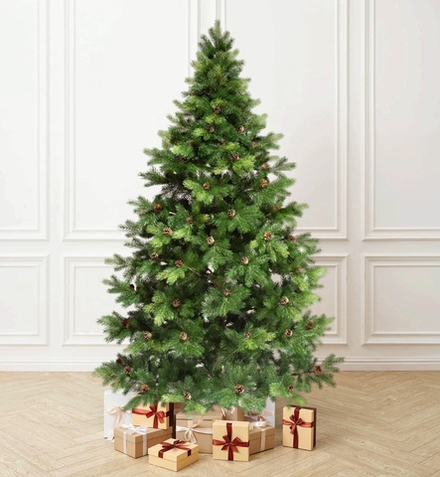 Ель искусственная «Камчатская с шишками» (Литая хвоя) 210 см / 2,1 м