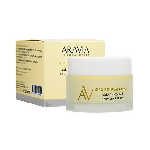Азелаиновый крем для лица с экстрактом гамамелиса Sebo Renewal Cream, 50 мл ARAVIA Laboratories